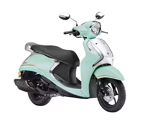 Yamaha Fascino scooter in mint green